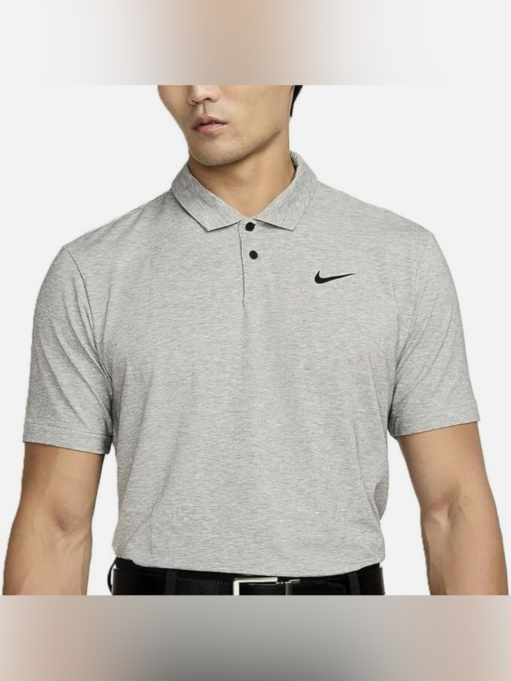 Nike Dri-Fit Tour Men's Heathered Golf Polo Birch Heather DV3123-077 Size L